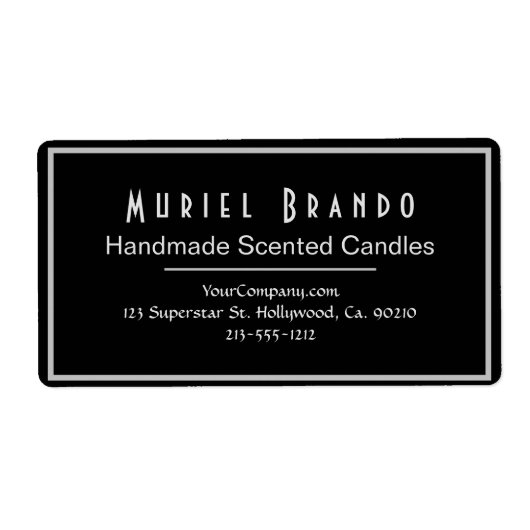 Étiquette d'adresse de retour de la Elegant Candle (Devant)