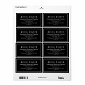 Étiquette d'adresse de retour de la Elegant Candle (Feuille entière)