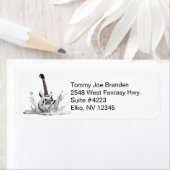 Étiquette d'adresse de retour de la fonte des guit (En situation)