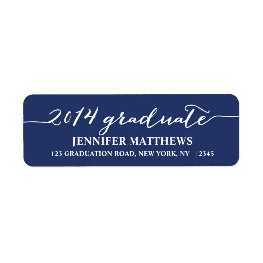 Étiquette d'adresse de retour de la Grad Simple (Devant)