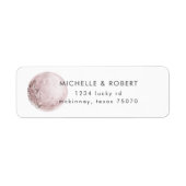 Étiquette d'adresse de retour de la lune mystique (Devant)