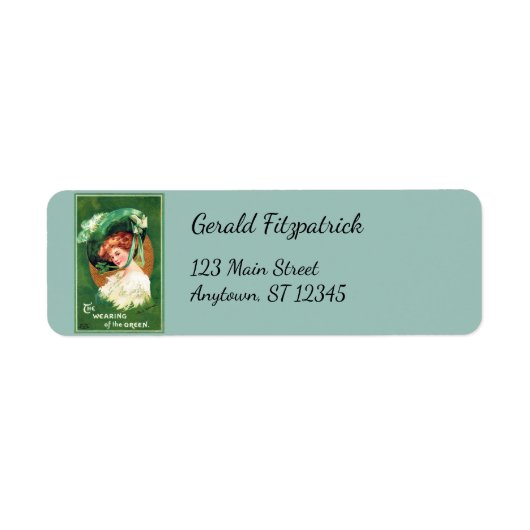 Étiquette d'adresse de retour de la Saint-Patrick (Devant)