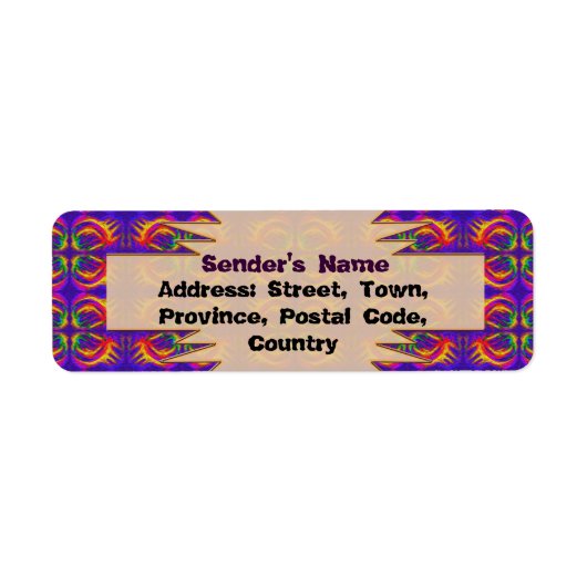 Étiquette d'adresse de retour de la tribu (Devant)