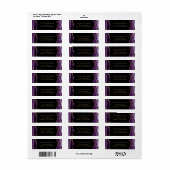 Étiquette d'adresse de retour de l'agate violet et (Feuille entière)