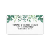 Étiquette d'adresse de retour de l'aquarelle (Devant)