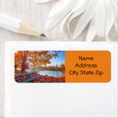 ÉTIQUETTE D'ADRESSE DE RETOUR DE L'AUTOMNE "VIVRE  (En situation)