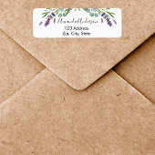 Étiquette d'adresse de retour de lavande eucalyptu