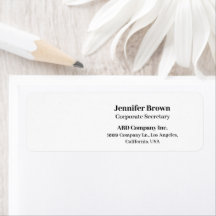 Étiquette d'adresse de retour de l'employé du logo