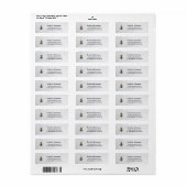 Étiquette d'adresse de retour de l'entreprise de m (Feuille entière)