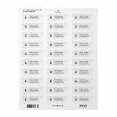 Étiquette d'adresse de retour de l'entreprise de m (Feuille entière)
