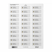 Étiquette d'adresse de retour de l'entreprise de m (Feuille entière)