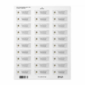 Étiquette d'adresse de retour de l'entreprise de m (Feuille entière)