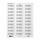 Étiquette d'adresse de retour de l'entreprise de m (Feuille entière)