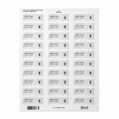 Étiquette d'adresse de retour de l'entreprise de m (Feuille entière)