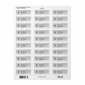 Étiquette d'adresse de retour de l'entreprise de m (Feuille entière)