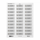 Étiquette d'adresse de retour de l'entreprise de m (Feuille entière)