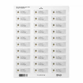 Étiquette d'adresse de retour de l'entreprise de m (Feuille entière)