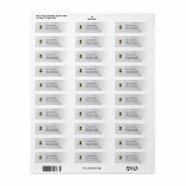 Étiquette d'adresse de retour de l'entreprise de m (Feuille entière)