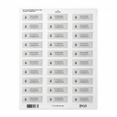 Étiquette d'adresse de retour de l'entreprise de m (Feuille entière)
