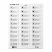 Étiquette d'adresse de retour de l'entreprise de m (Feuille entière)