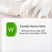 Étiquette d'adresse de retour de lettre initiale p (En situation)