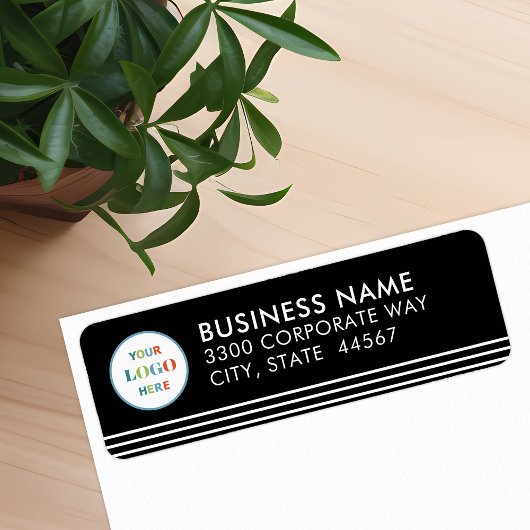 Étiquette d'adresse de retour de logo d'entreprise