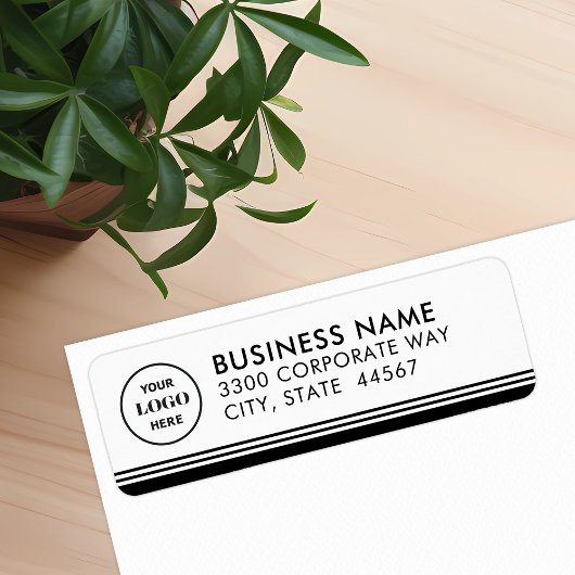 Étiquette d'adresse de retour de logo d'entreprise