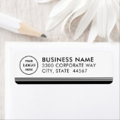 Étiquette d'adresse de retour de logo d'entreprise (En situation)