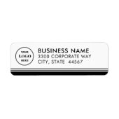 Étiquette d'adresse de retour de logo d'entreprise (Devant)