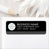 Étiquette d'adresse de retour de logo d'entreprise (En situation)