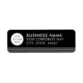 Étiquette d'adresse de retour de logo d'entreprise (Devant)