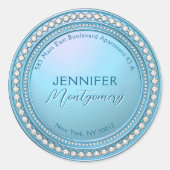 Étiquette d'adresse de retour de luxe glamour Diam (Devant)