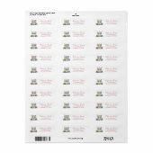 Étiquette d'adresse de retour de maison (Feuille entière)