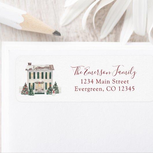 Étiquette d'adresse de retour de maison