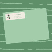 Étiquette d'adresse de retour de manchot avec pudd