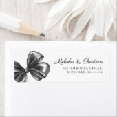 Étiquette d'adresse de retour de mariage. (En situation)