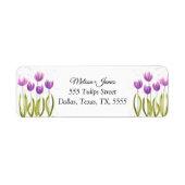 Étiquette d'adresse de retour de mariage à l'aquar (Devant)