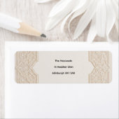 Étiquette d'adresse de retour de mariage Art Déco (En situation)