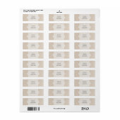 Étiquette d'adresse de retour de mariage Art Déco (Feuille entière)