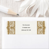 Étiquette d'adresse de retour de mariage botanique (En situation)