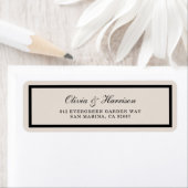 Étiquette d'adresse de retour de mariage classique (En situation)
