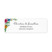 Étiquette d'adresse de retour de mariage de printe (Devant)