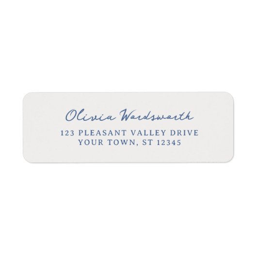 Étiquette d'adresse de retour de mariage fantaisis (Devant)