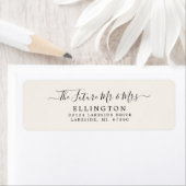 Étiquette d'adresse de retour de mariage Future Mr (En situation)