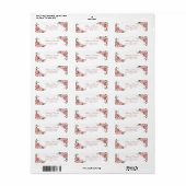 Étiquette d'adresse de retour de mariage Hydrangea (Feuille entière)