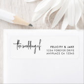 Étiquette d'adresse de retour de mariage | Moderne (En situation)