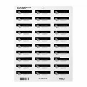 Étiquette d'adresse de retour de mariage papillon (Feuille entière)