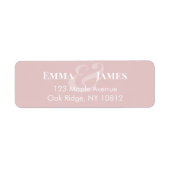 Étiquette d'adresse de retour de mariage Reverse B (Devant)