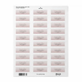 Étiquette d'adresse de retour de mariage simple en (Feuille entière)