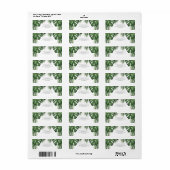Étiquette d'adresse de retour de mariage tropical (Feuille entière)